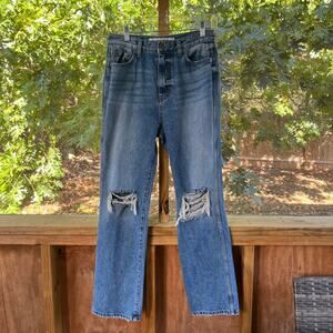 TheOpen Product Women's Super High Rise Ripped Knee Jeans Size 2 (30" Waist)